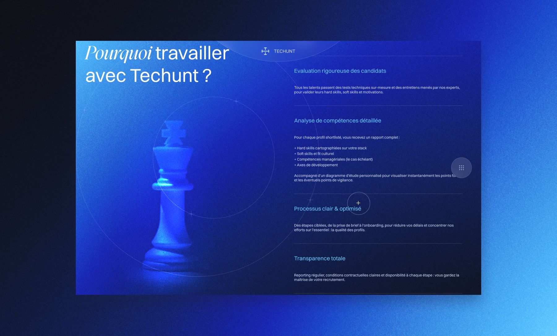 La page entreprise du site web de techunt