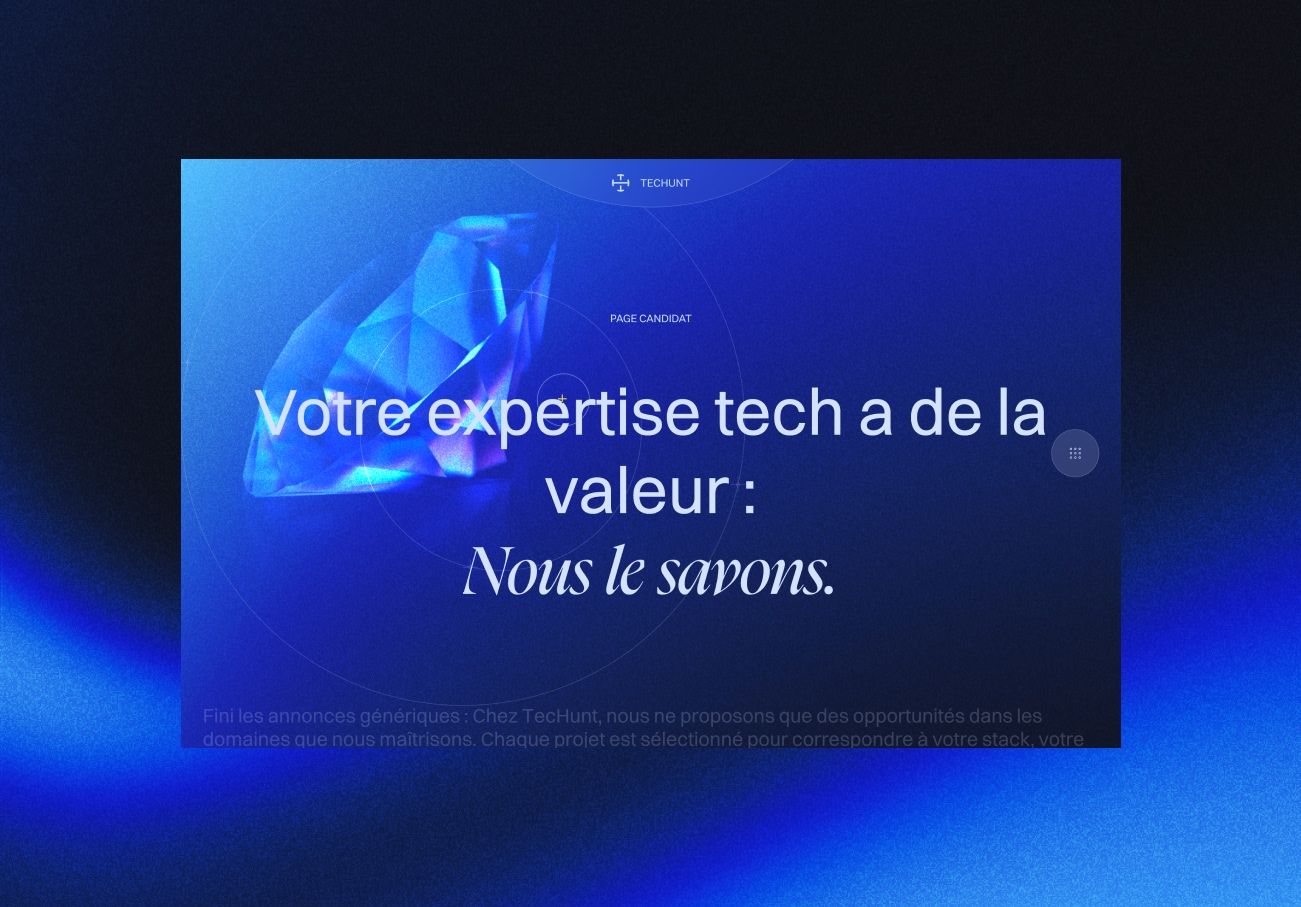 Hero de la page candidat de techunt